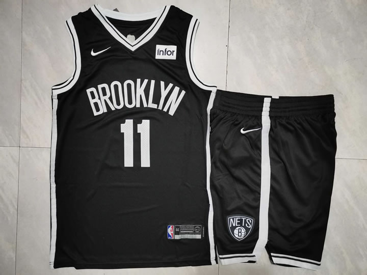 Nets 11 Kyrie Irving Black Nike Swingman Jersey(With Shorts),We sell and wholesale Nets 11 Kyrie Irving Black Nike Swingman Jersey(With Shorts) on line form chian!
